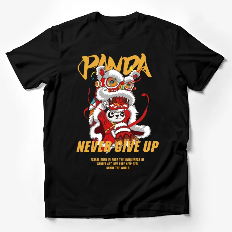 Panda-Motivationskunst mit Drachenkostüm Herren T-Shirt