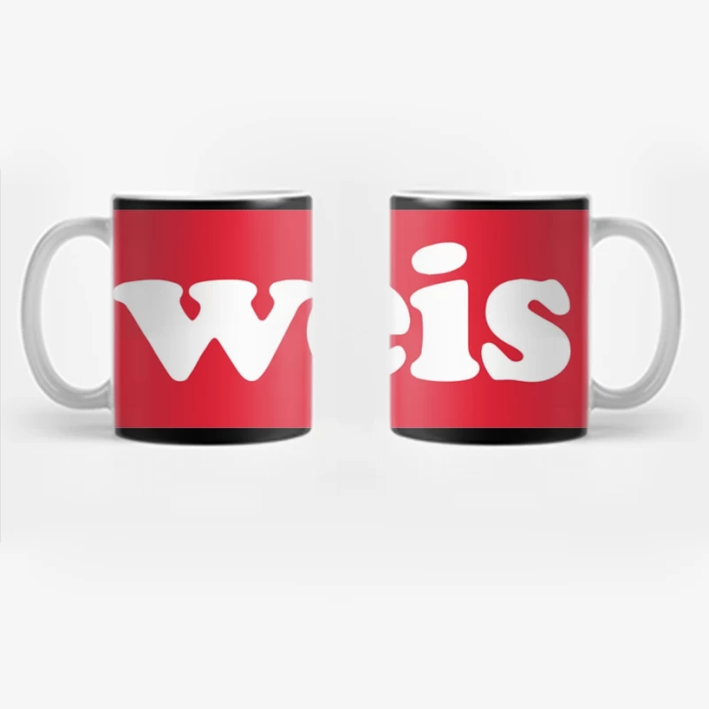 Weis Markets White Logo on Red Background Coffee Mug