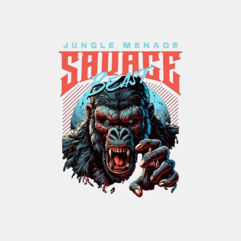 Savage Jungle Gorilla Monster Retro Art Design Male Tank Top