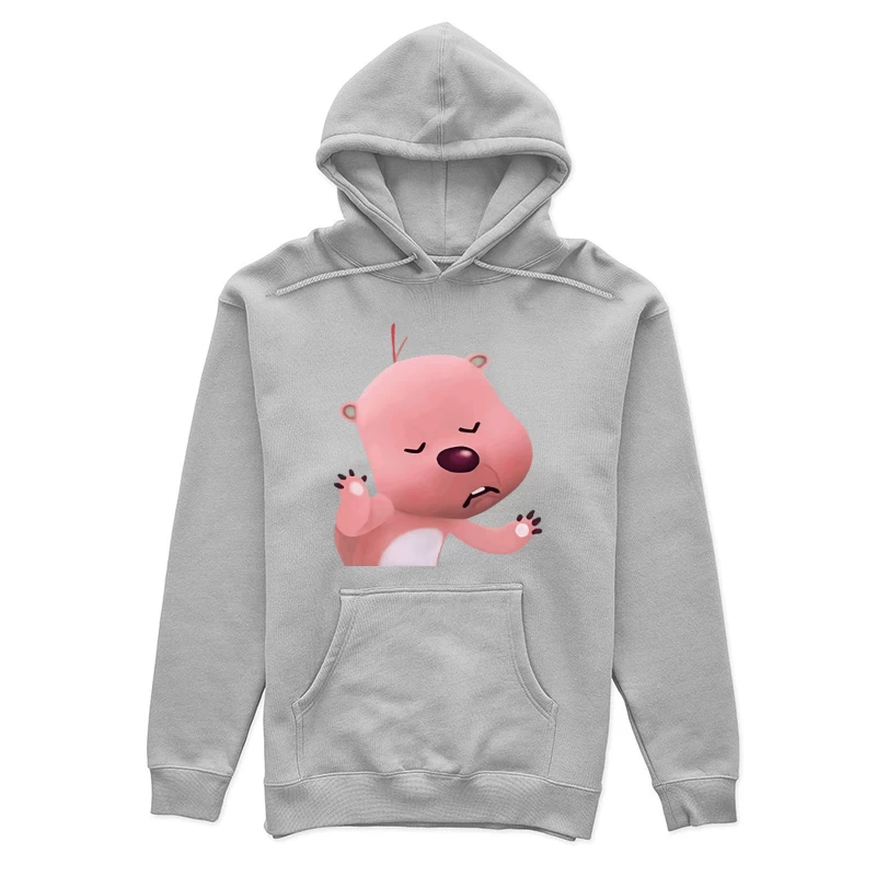 Schlafender rosa Bär Damen Pullover Hoodie