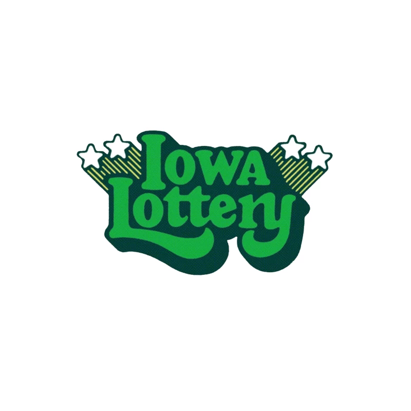 Vintage-Style Iowa Lottery Green Logo with Stars Desk Mat