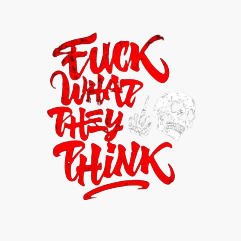 Rebellious Skull Graffiti Art Cotton Tote Bag