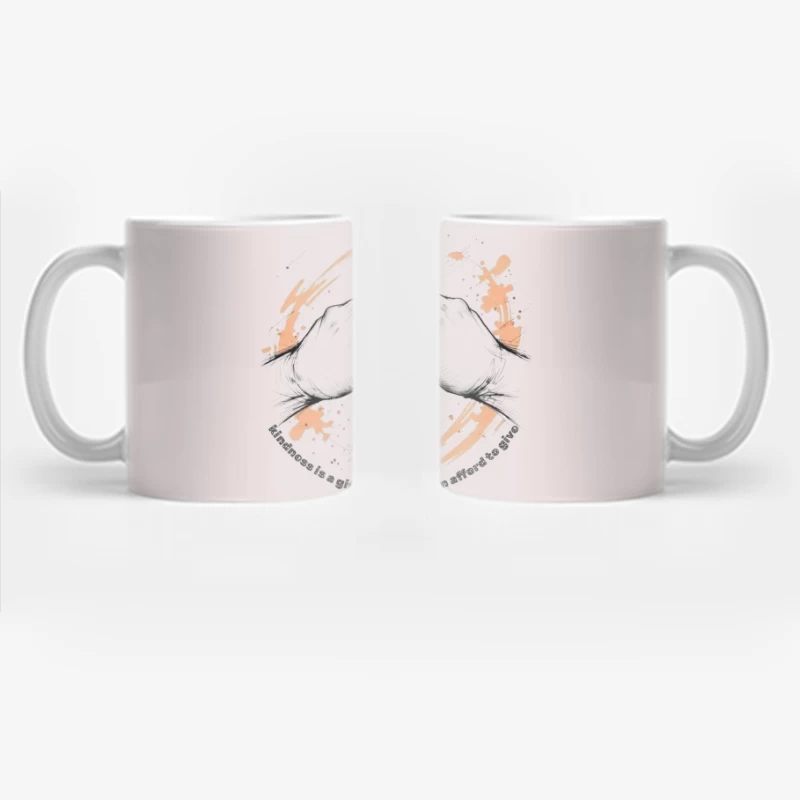 Kindness Fist Bump Inspirational Illustration Coffee Mug