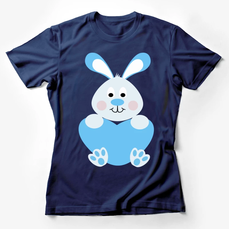 Lapin Bleu avec Coeur Femme T-Shirt