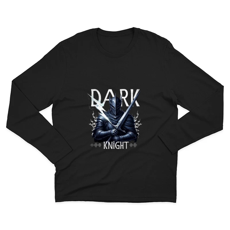 Dark Knight with Ancient Blade - Fantasy Warrior Illustration Male Long Sleeve T-Shirt