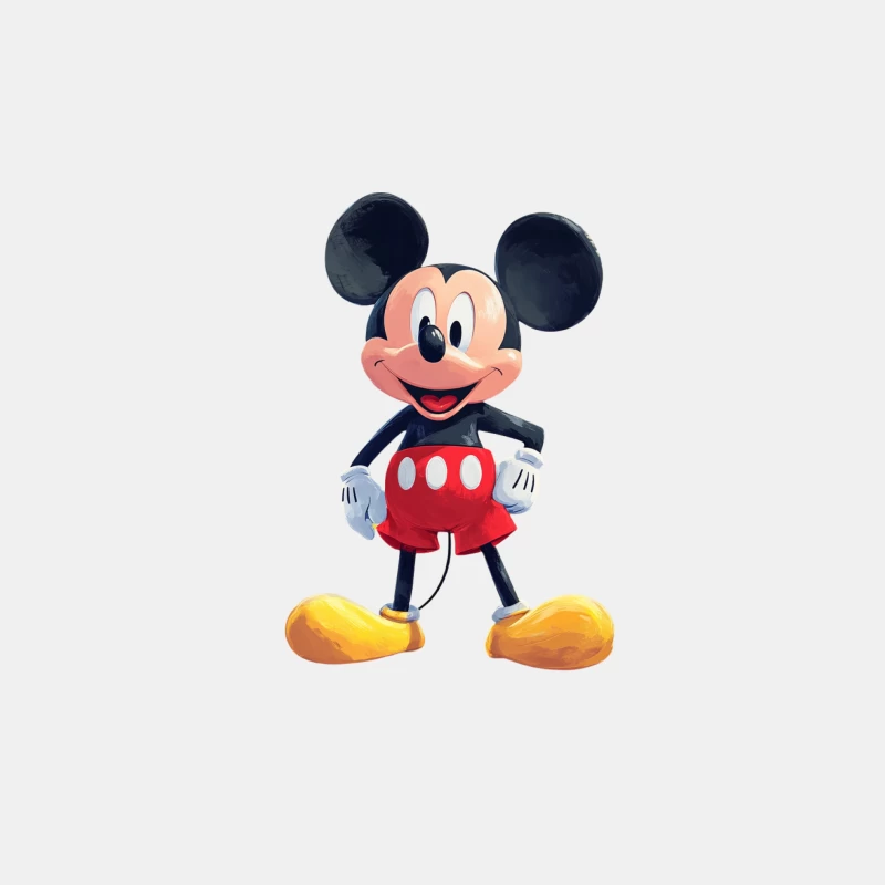 Iconic Disney Character: Mickey Mouse Cartoon Mascot Male Tank Top