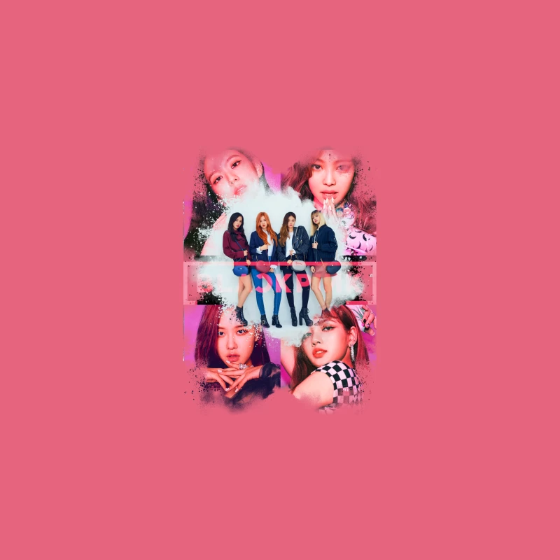 Vibrant K-pop Girl Group Fashion and Performance Showcase Desk Mat
