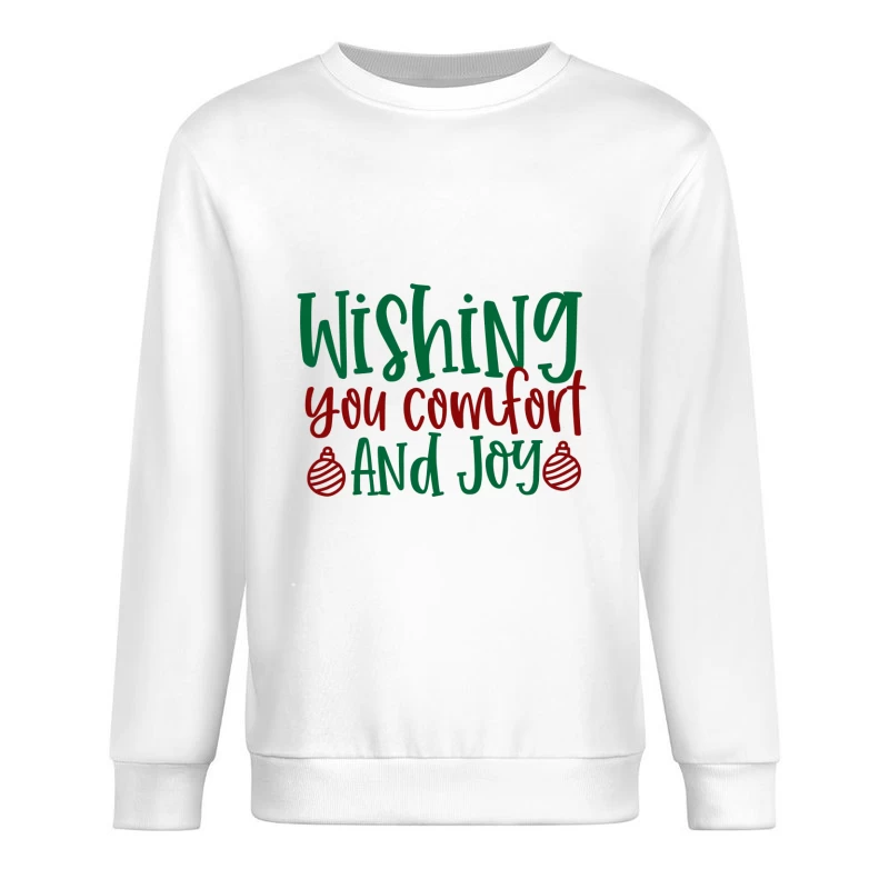 Carte de vœux festive avec confort et joie Homme Sweat-shirt à enfiler