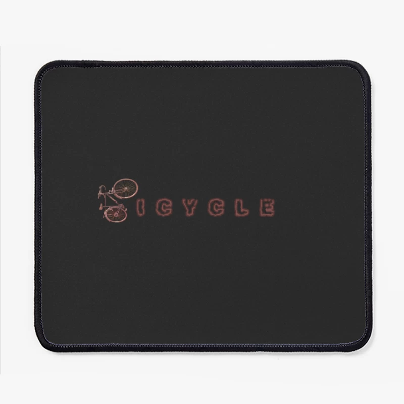 Vintage Brown Bicycle Text Logo Design Mouse Pad