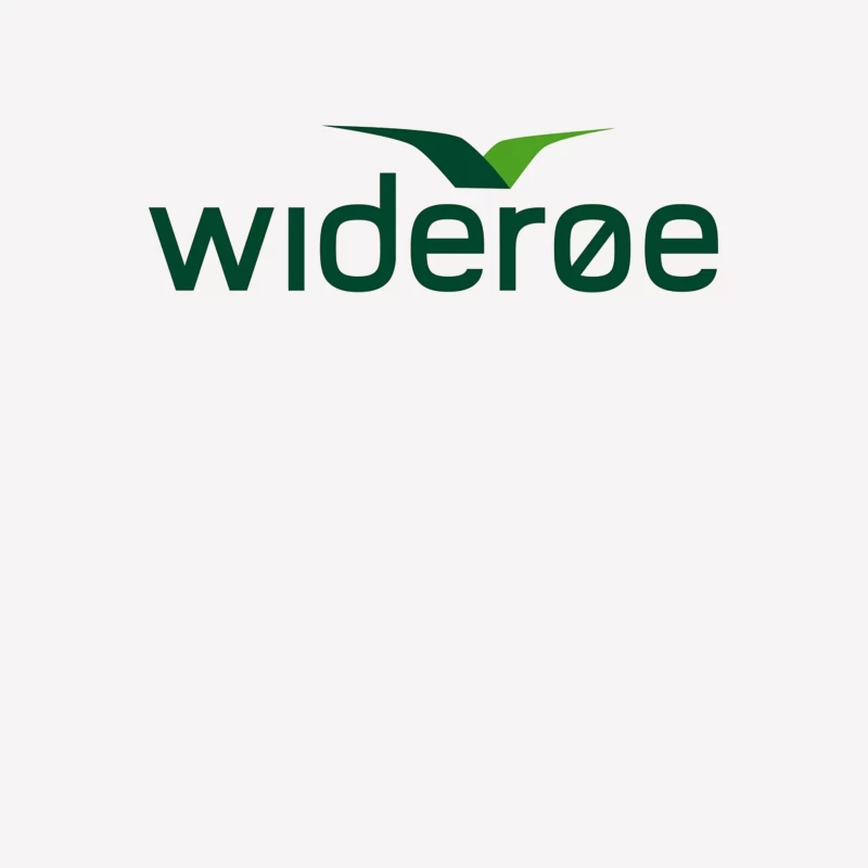 Wideroe Airlines Green Bird Logo Design Male T-Shirt