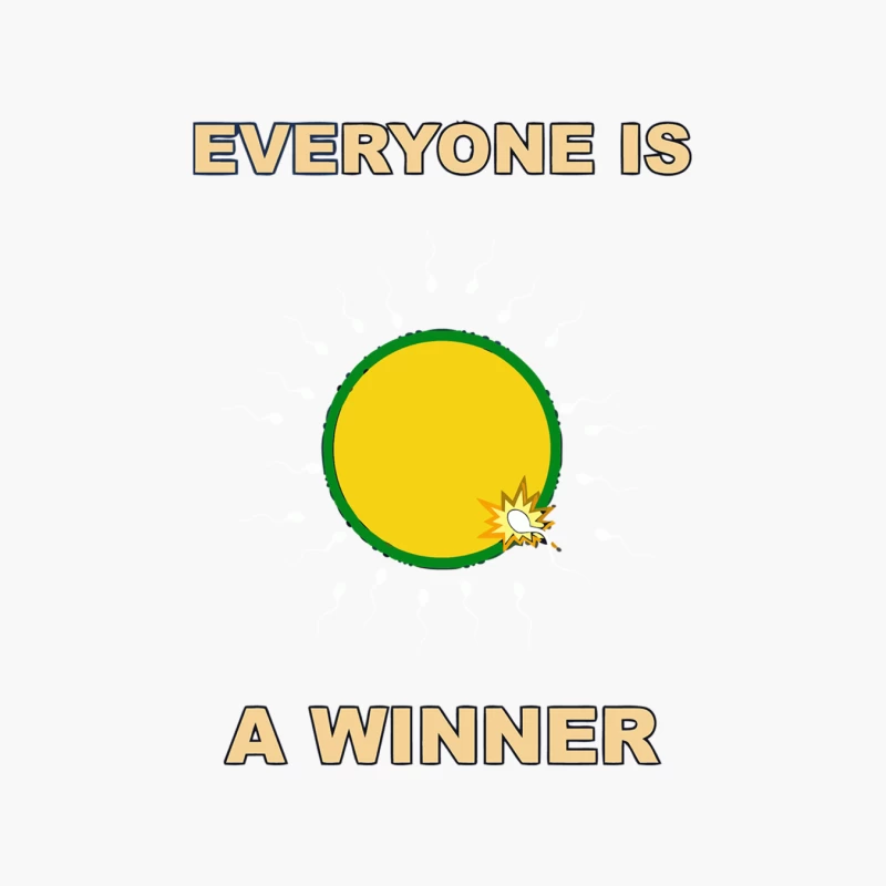 Everyone Is A Winner: Minimalist Motivational Design Cotton Tote Bag