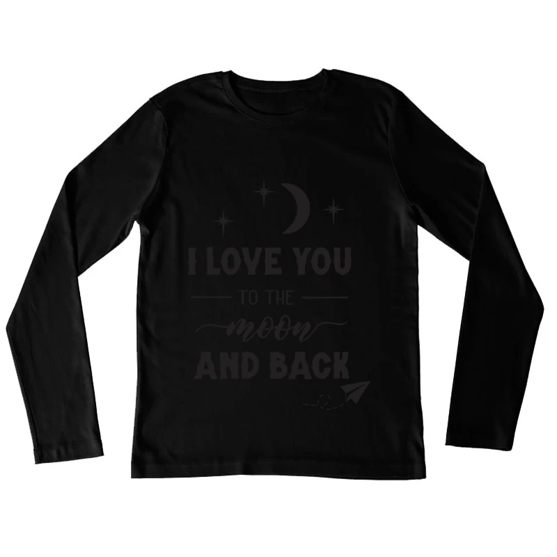 Amour jusqu'à la lune et retour Femme Manches Longues T-Shirt
