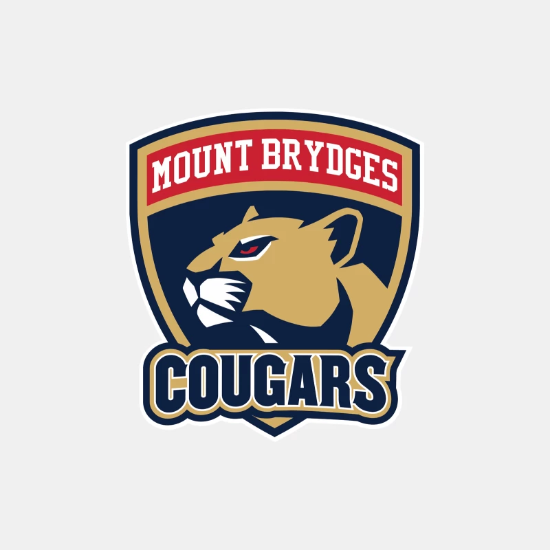 Mount Brydges Cougars Team Sports Logo Male Tank Top