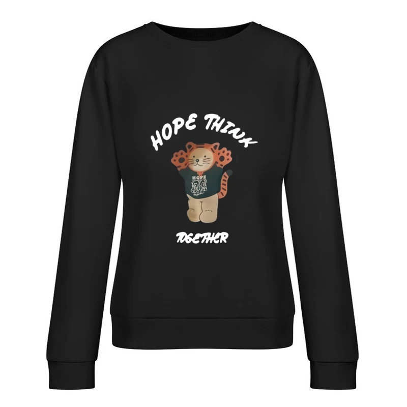 Espoir Peluche Tigre Femme Sweat-shirt à enfiler