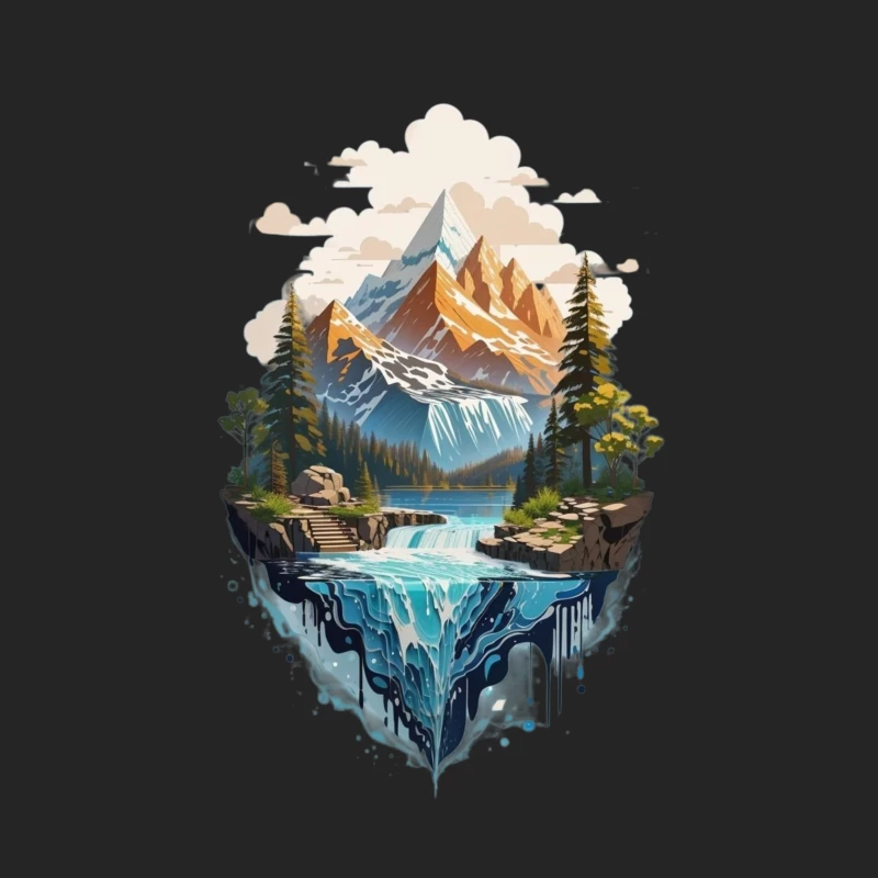 Majestic Mountain Landscape Male Pullover Sweatshirt