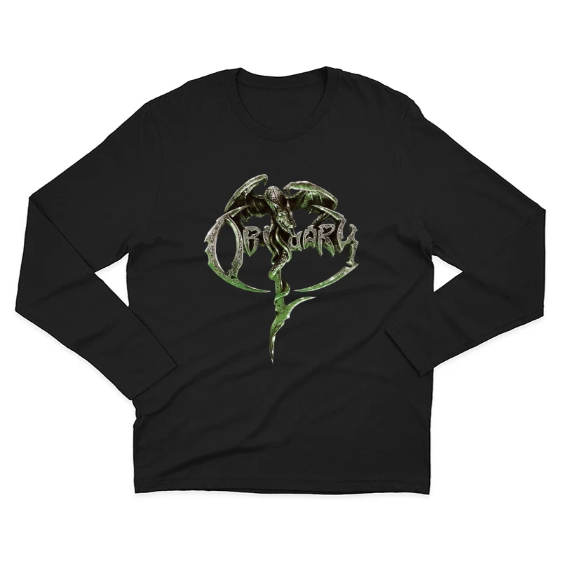 Obituary Dragon Logo Male Long Sleeve T-Shirt