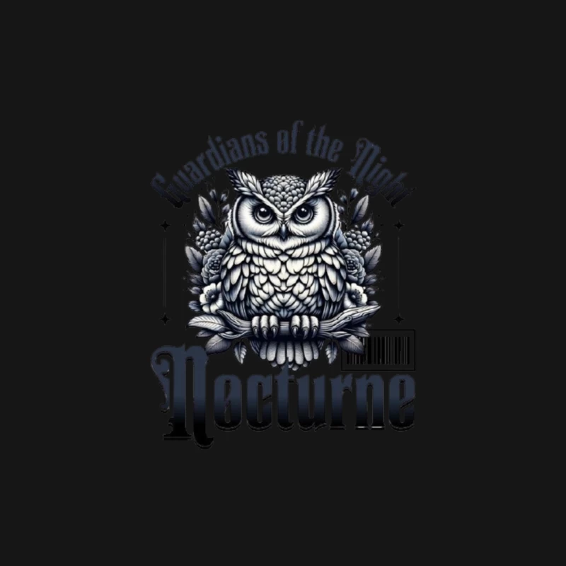 Gothic Night Guardian Owl Vintage Illustration Male Long Sleeve T-Shirt