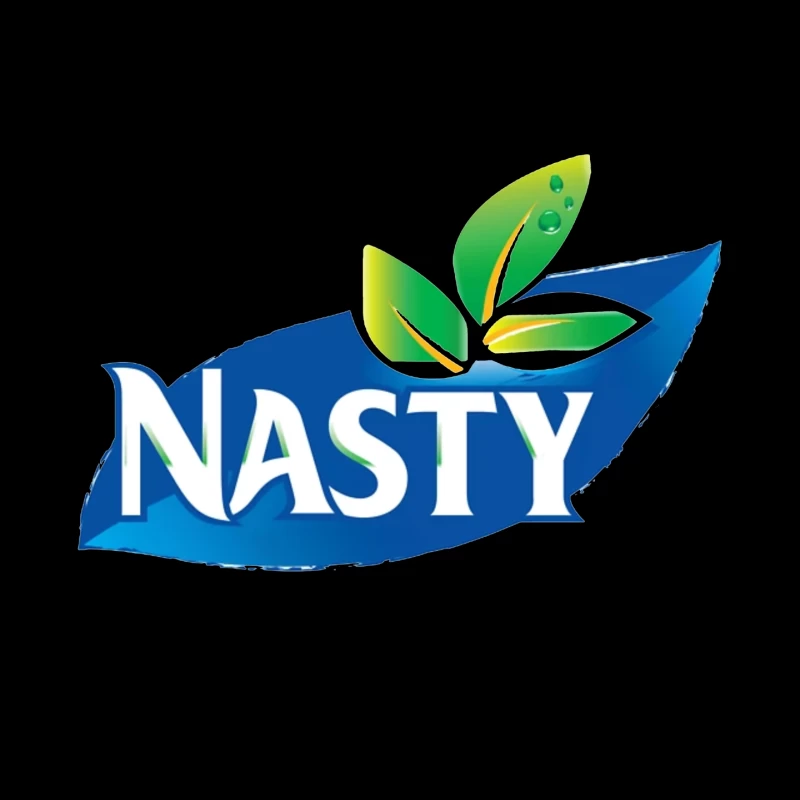 Nasty Brand Logo with Blue Banner and Green Leaf Emblem Mouse Pad