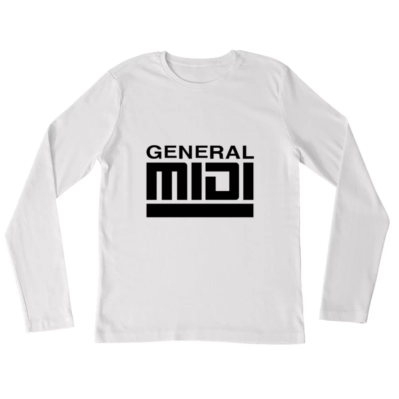 General MIDI Digital Audio Technology Logo Female Long Sleeve T-Shirt