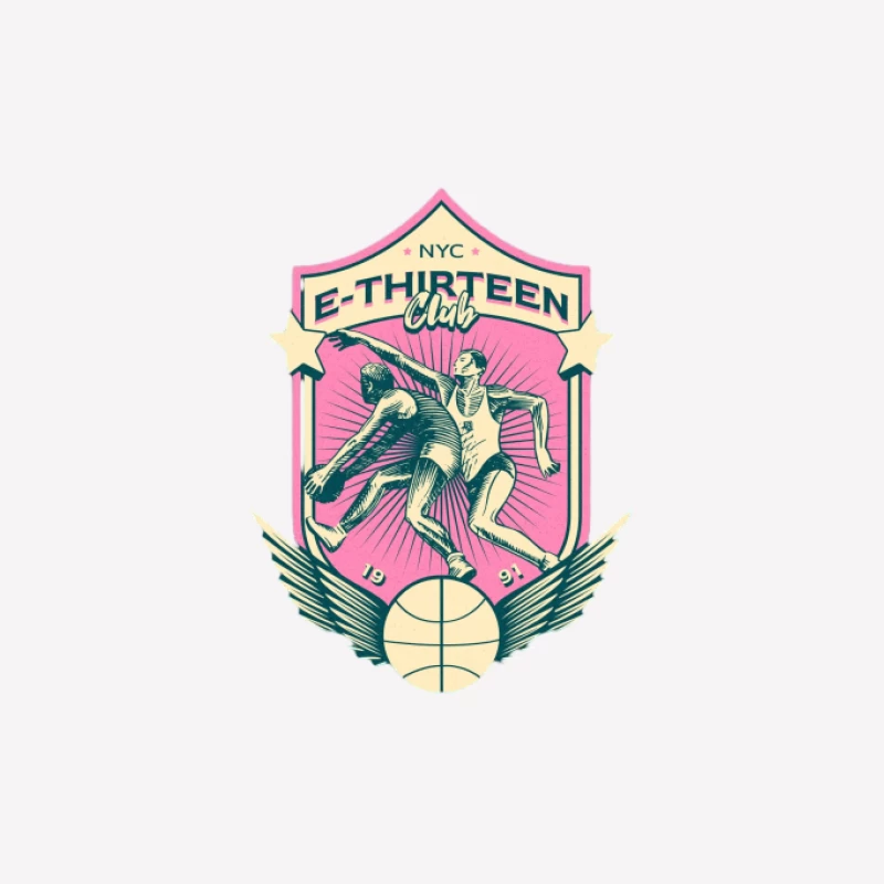 Emblème du club de basket E-Thirteen Homme T-Shirt