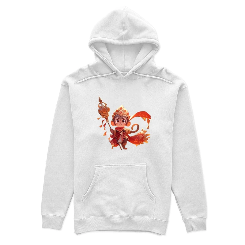 Guerrier singe mignon avec sceptre Femme Sweat à capuche