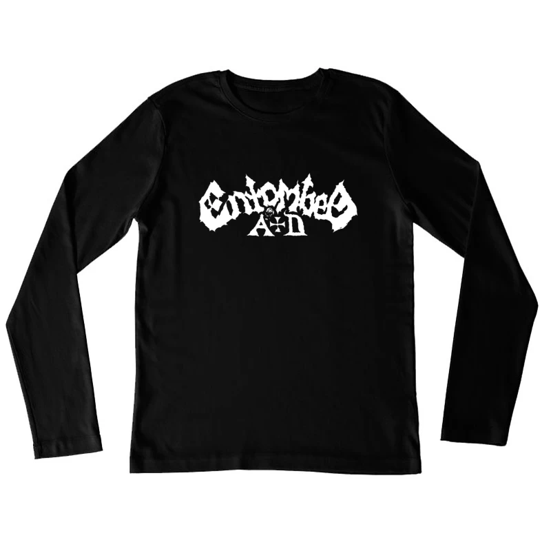 Entombed White Logo Female Long Sleeve T-Shirt