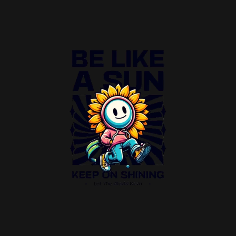 Sei wie eine Sonne – inspirierender Cartoon-Charakter Herren Langarm T-Shirt