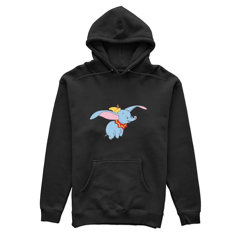 Fliegender Elefant mit großem Hut Damen Pullover Hoodie