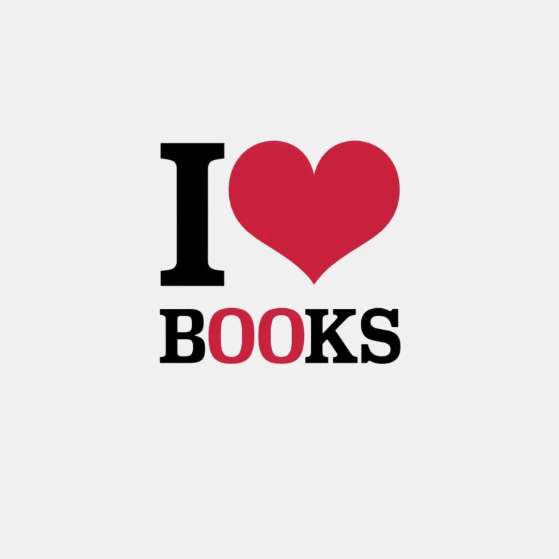 Love Books Typography Design with Heart Symbol Male Tank Top