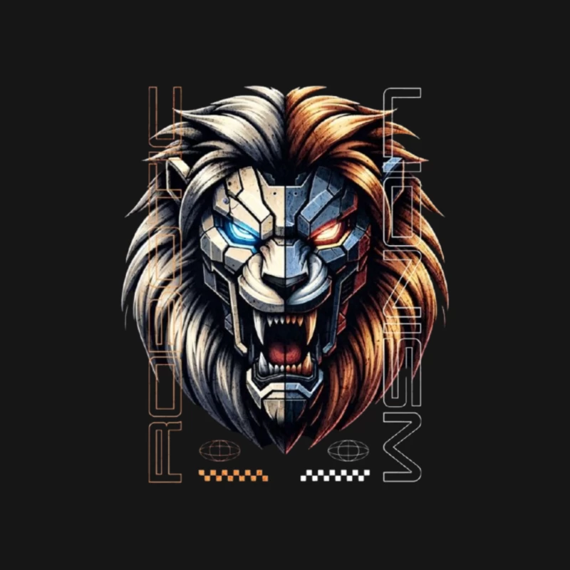 Cyberpunk Lion with Mechanical Face Female Long Sleeve T-Shirt