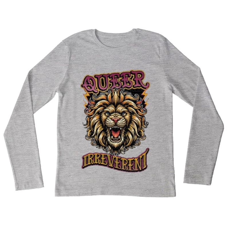 Queerer Löwe, mutige Kunst Damen Langarm T-Shirt
