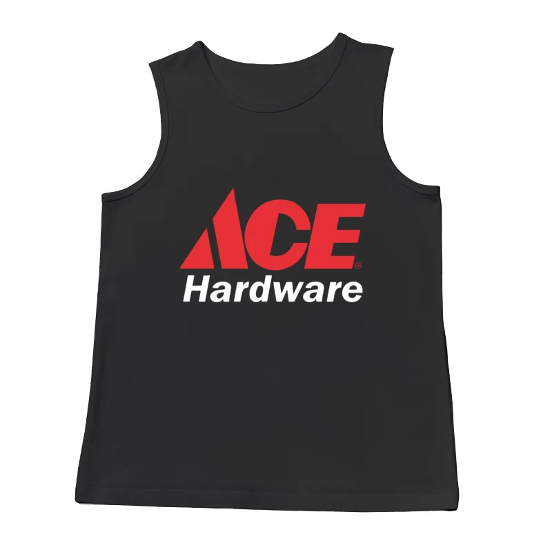 Ace Hardware Store Logo in Red and White Design Male Tank Top