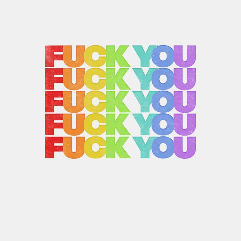 Fck You Rainbow- Original 70s Style Typographic Design Male Tank Top