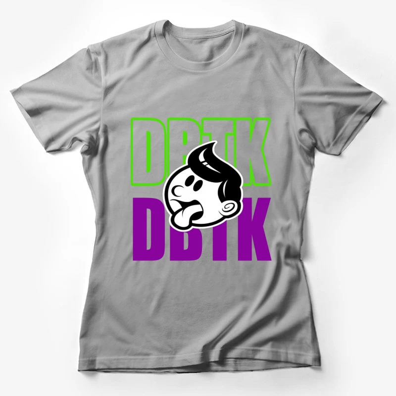 Playful Cartoon Logo Design Female T-Shirt