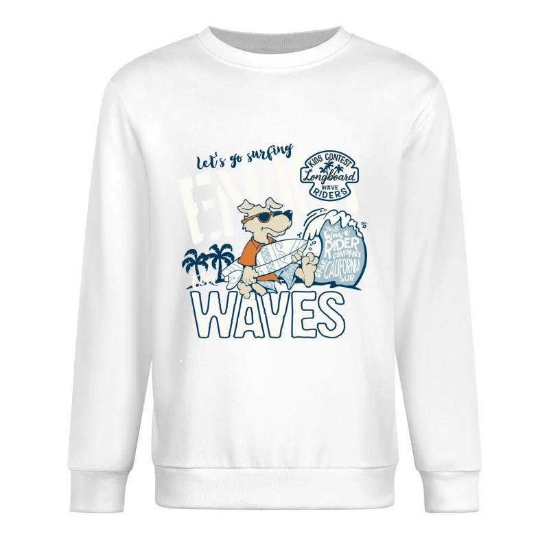 Hund Surfen Wettbewerb Kalifornien 1968 Herren Pullover Sweatshirt