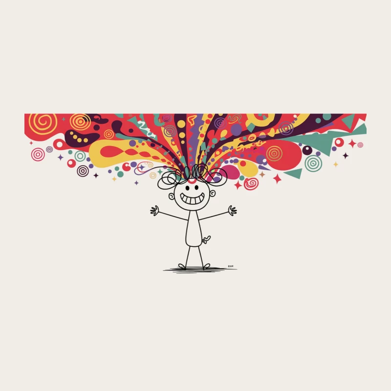 Joyful Explosion of Colorful Imagination Bucket Hat