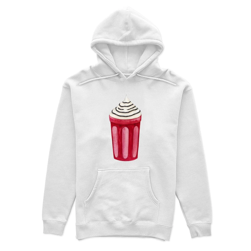 Boisson frappée rouge avec crème fouettée Femme Sweat à capuche