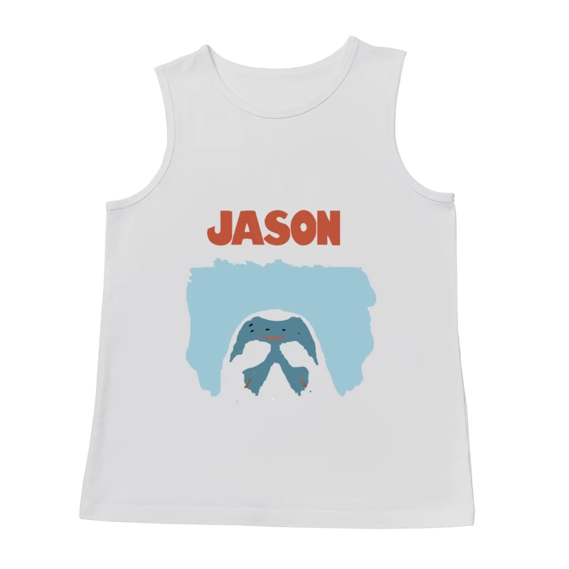 Minimalist Jason Hockey Mask Horror Movie Poster Male Tank Top