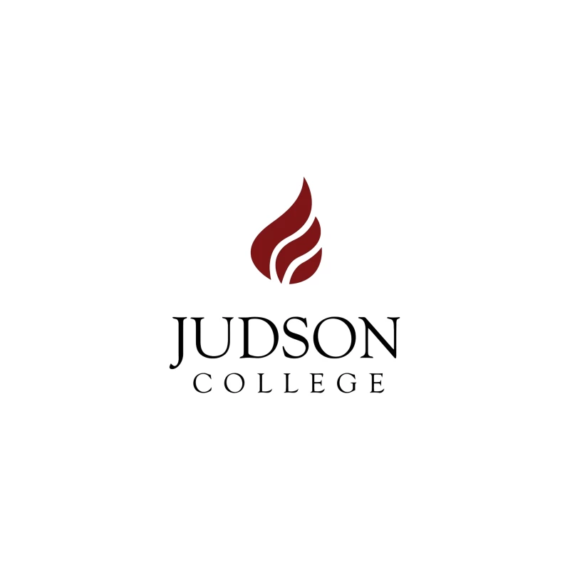 Judson College Educational Institution Logo with Red Flame Symbol Desk Mat