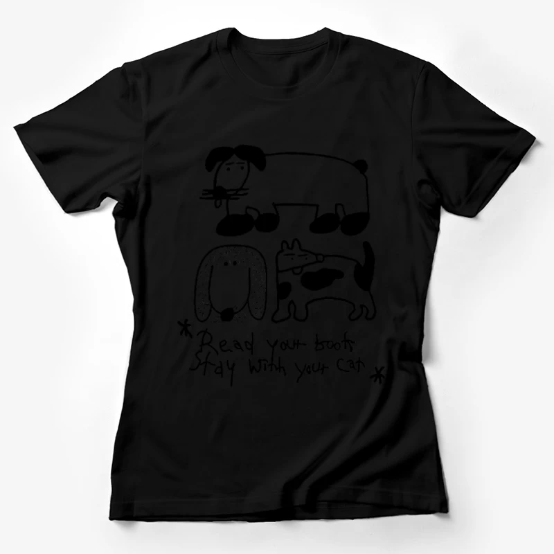 Lesen mit Haustieren Damen T-Shirt
