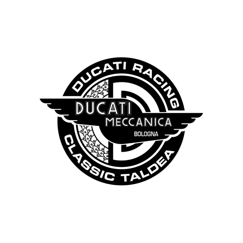 Vintage Ducati Meccanica Racing Logo from Bologna Mouse Pad