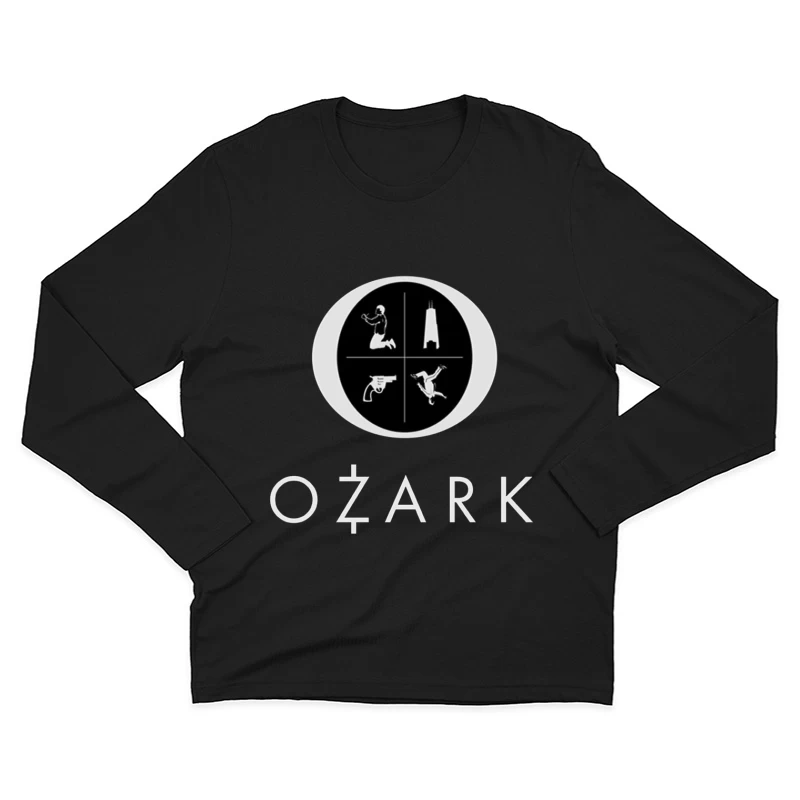 Ozark TV Series Logo with Symbolic Elements Male Long Sleeve T-Shirt