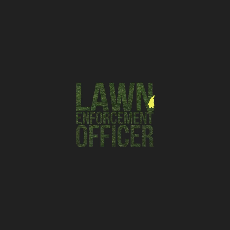 Playful Lawn Enforcement Officer Design with Grass Text and Garden Humor Bucket Hat