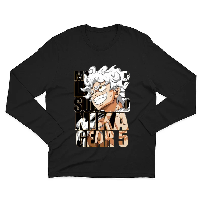 Monkey D. Luffy Gear 5 Design Herren Langarm T-Shirt
