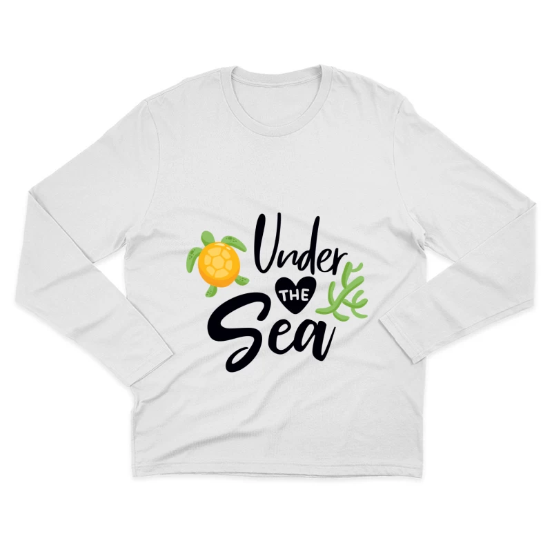 Design marin avec tortue Homme Manches Longues T-Shirt