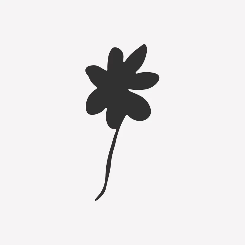 Silhouette de fleur Femme T-Shirt