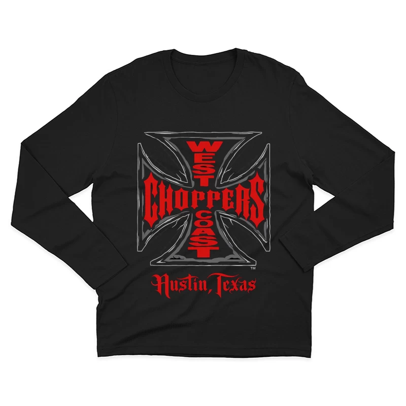 West Coast Choppers Austin Texas Custom Motorcycle Logo Male Long Sleeve T-Shirt