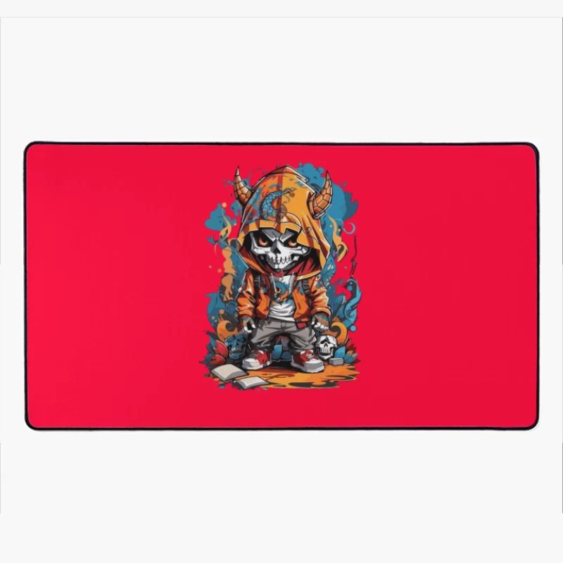 Urban Skull Cartoon Art Desk Mat