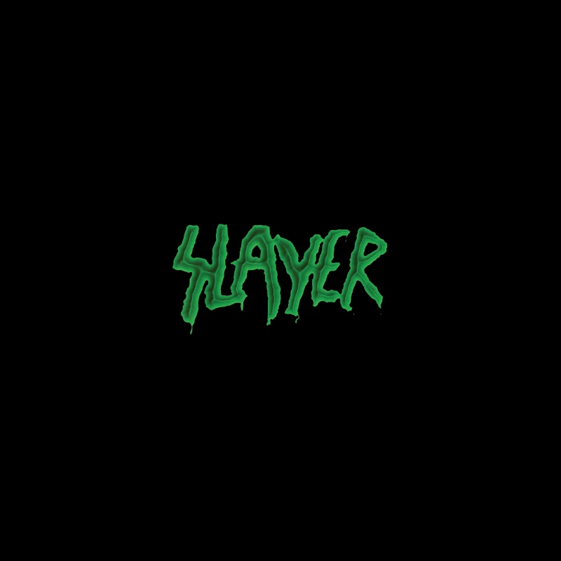 Green Horror-Style Dripping Text "SLAYER" iPhone Case