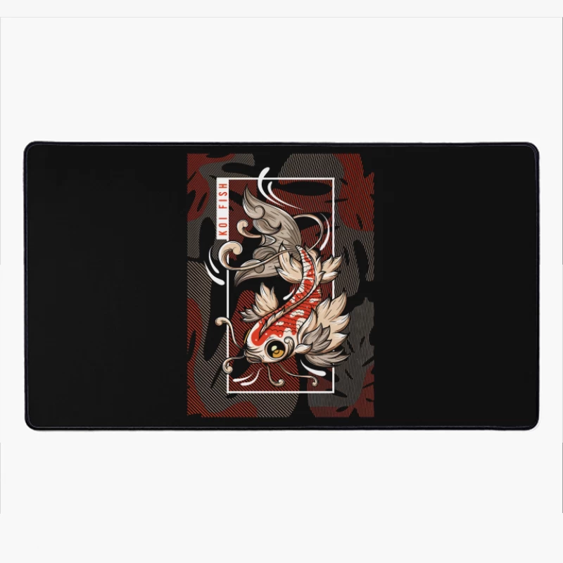 Koi Fish Art with a Contemporary Edge Desk Mat